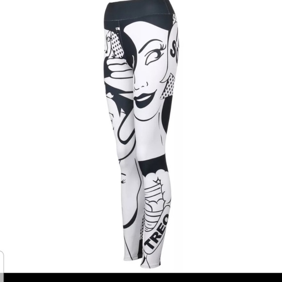 I Love Squats Comic Strip Workout Tights - Picture 6 of 8